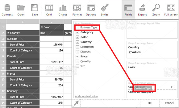 Flexmonster Pivot Table v1.9新功能评测: 显示数字和非数字数据作为度量和层次